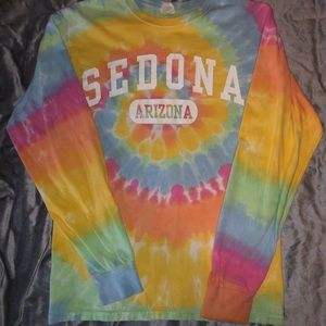 womens M tie dye long sleeve shirt